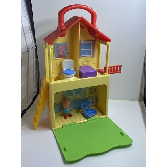 Peppa Pig~ Pop n’ Play House Only Slides Open/Close Carry Toy Imagination Play - Picture 1 of 7